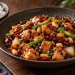 Poulet Kung Pao facile : recette épicée façon Sichuan 5 Poulet Kung Pao façon Sichuan avec cacahuètes, piments séchés et riz blanc